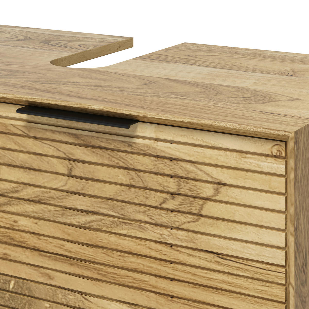 WASCHBECKENUNTERSCHRANK 80/66/42 cm  - Schwarz/Naturfarben, Natur, Holz/Metall (80/66/42cm) - Livetastic