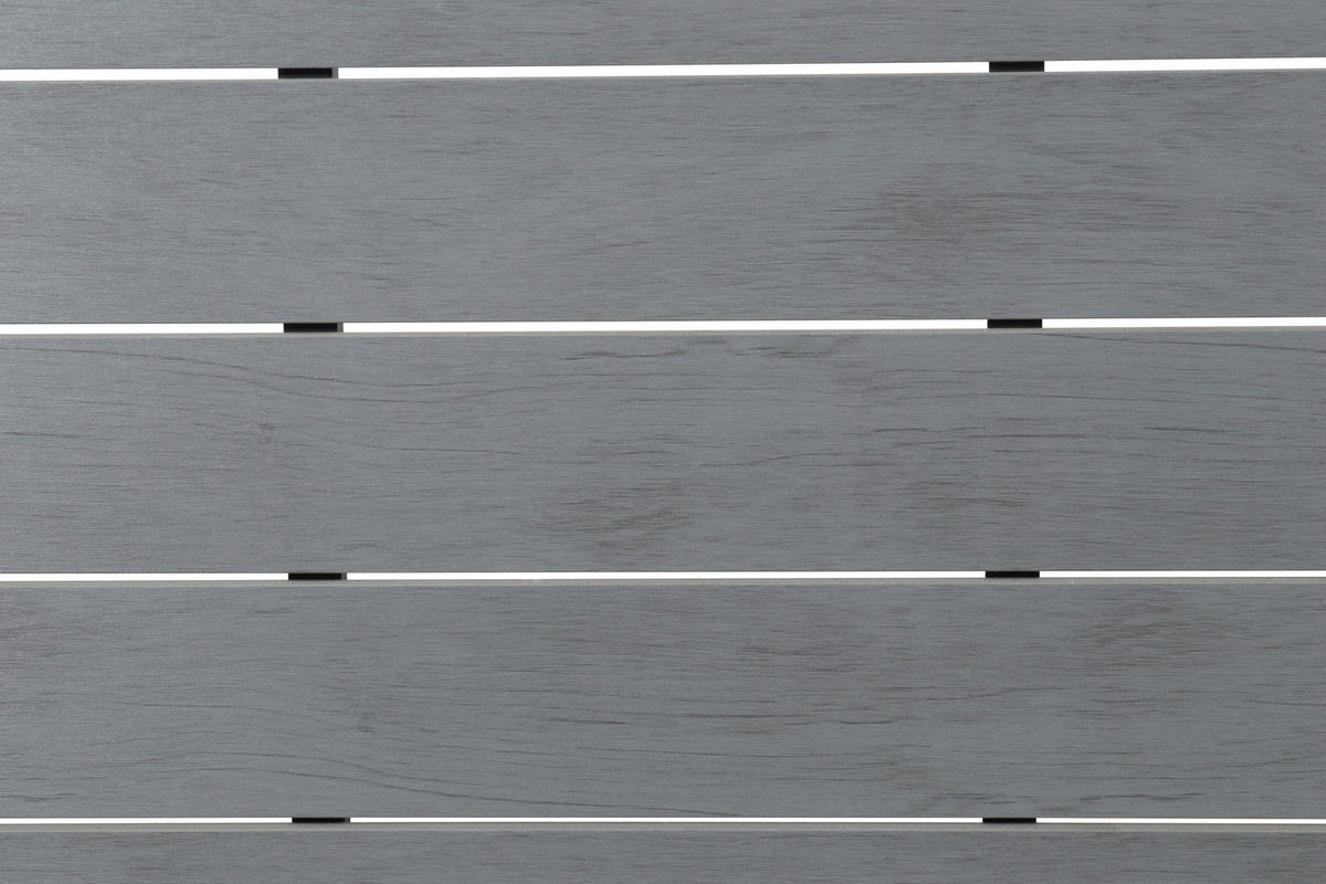 GARTENTISCH Metall, Kunststoff Grau, Dunkelgrau rechteckig  - Dunkelgrau/Grau, MODERN, Kunststoff/Metall (205/92/74cm) - Ambia Garden