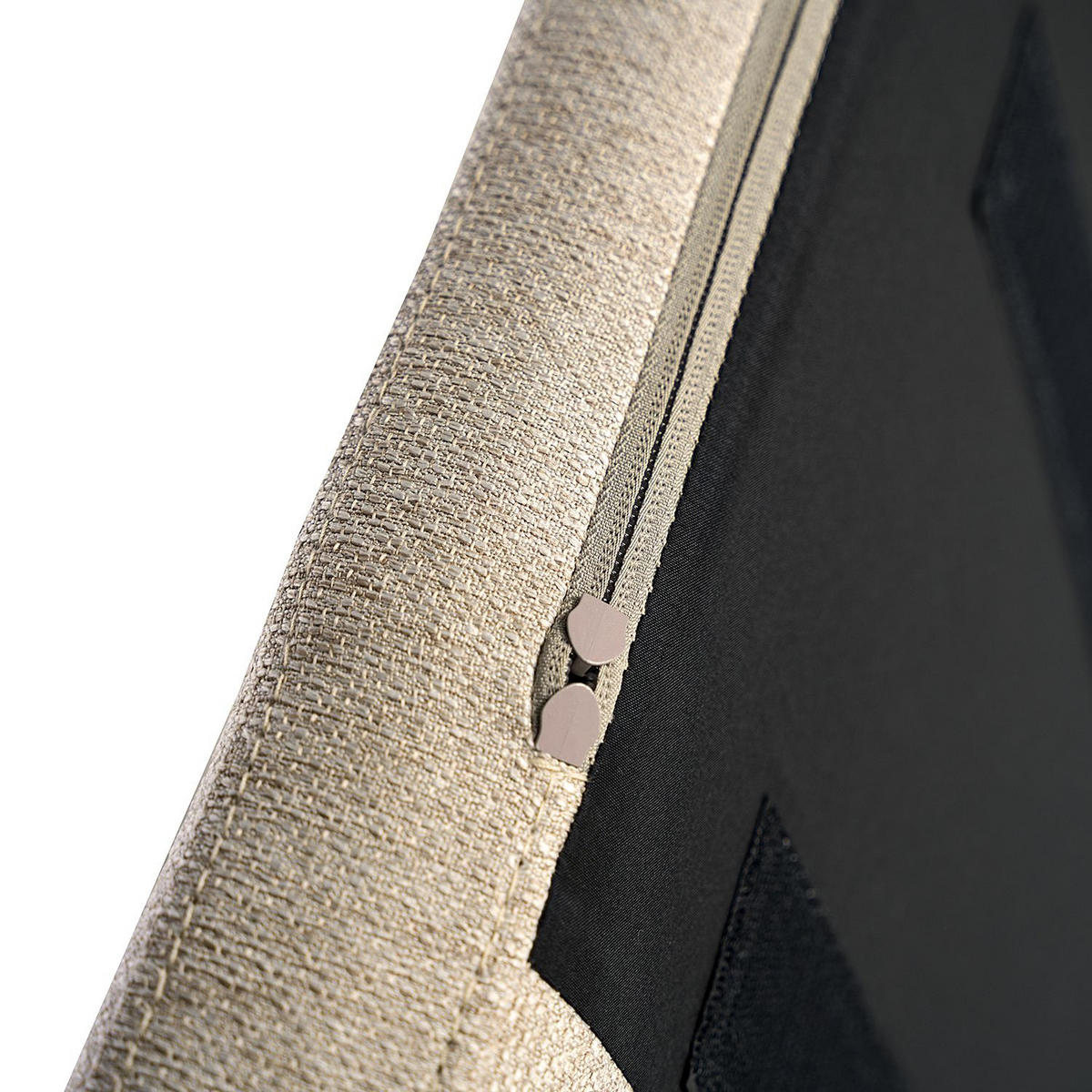 ARMLEHNSTUHL  in Webstoff  - Eichefarben/Beige, MODERN, Holz/Textil (58/84/58cm) - home24