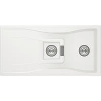 SPÜLE WATD150APOL  - Edelstahlfarben/Weiß, Basics, Stein (100/29,3/50cm) - Schock