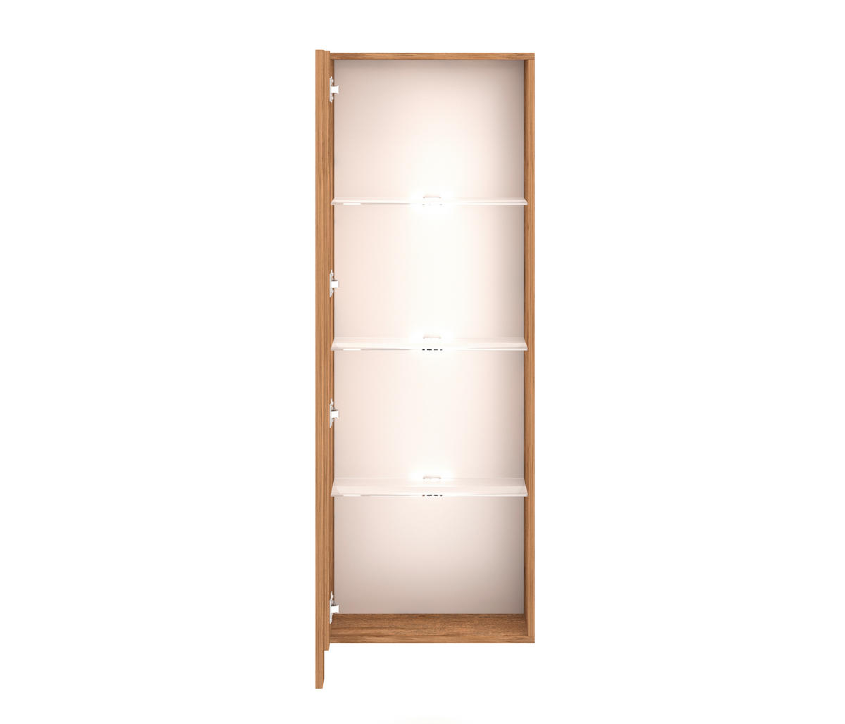 HÄNGEVITRINE in Eiche Wotan  - Eiche Wotan, Design, Glas/Holzwerkstoff (40/140/30cm) - Livetastic