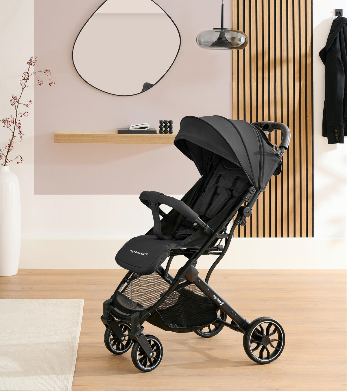 KIŠOBRAN KOLICA  Dubai  - crna, Osnovno, tekstil/metal (70/51/103cm) - My Baby Lou
