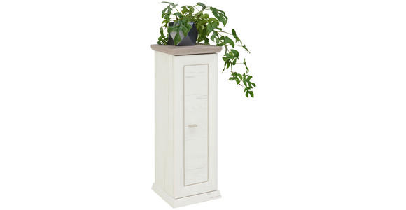 BLUMENSTÄNDER in Holzwerkstoff 30/30/85 cm - Weiß/Grau, LIFESTYLE, Holzwerkstoff (30/30/85cm) - Hom`in