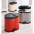 ABFALLSAMMLER 2X15 L - Rot/Schwarz, Basics, Kunststoff/Metall (34/28,5/28,5cm) - Wesco