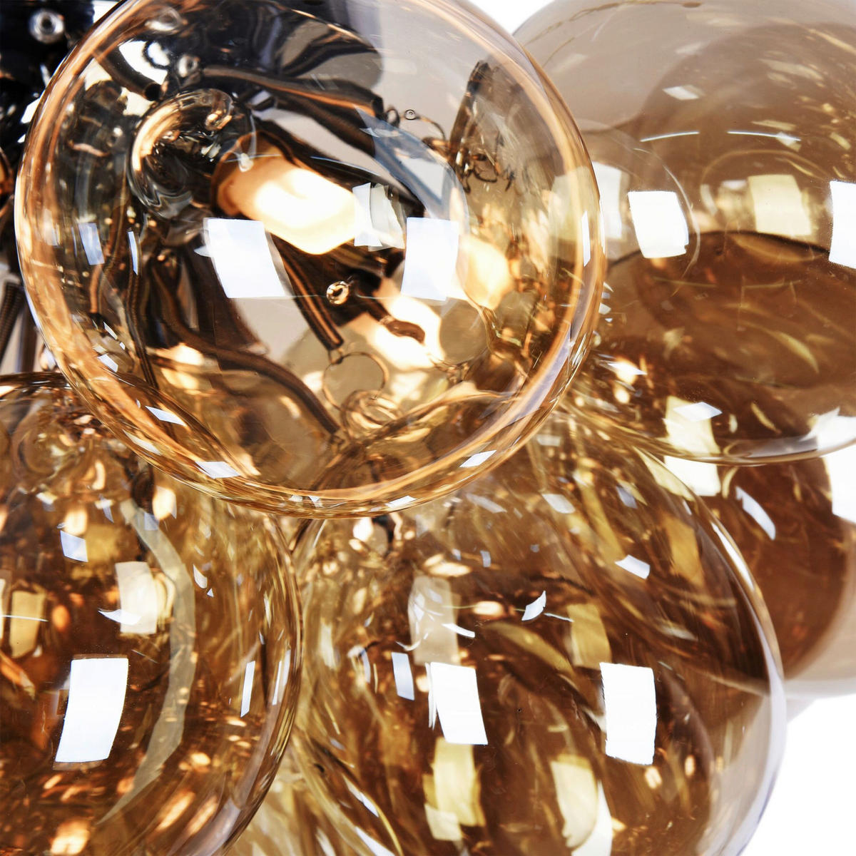 STROPNA SVETILKA 50/29,5/50 cm   - barve niklja/barve jantarja, Basics, kovina/steklo (50/29,5/50cm) - MAYTONI