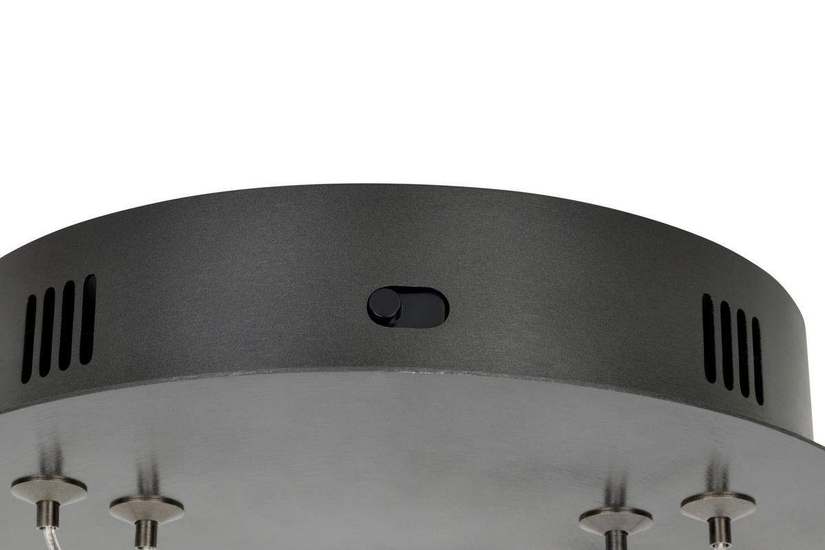 LED-HÄNGELEUCHTE Elora 62/150 cm  - Schwarz, Design, Glas/Metall (62/150cm) - Novel
