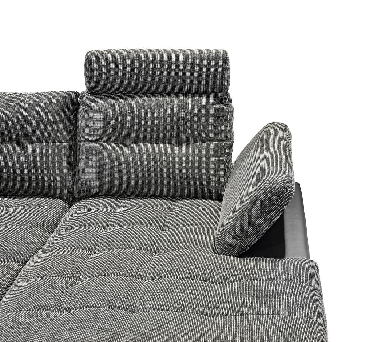 SEDACIA SÚPRAVA, textil, sivá, čierna - čierna/sivá, Design, textil/plast (218/324/170cm) - MID.YOU