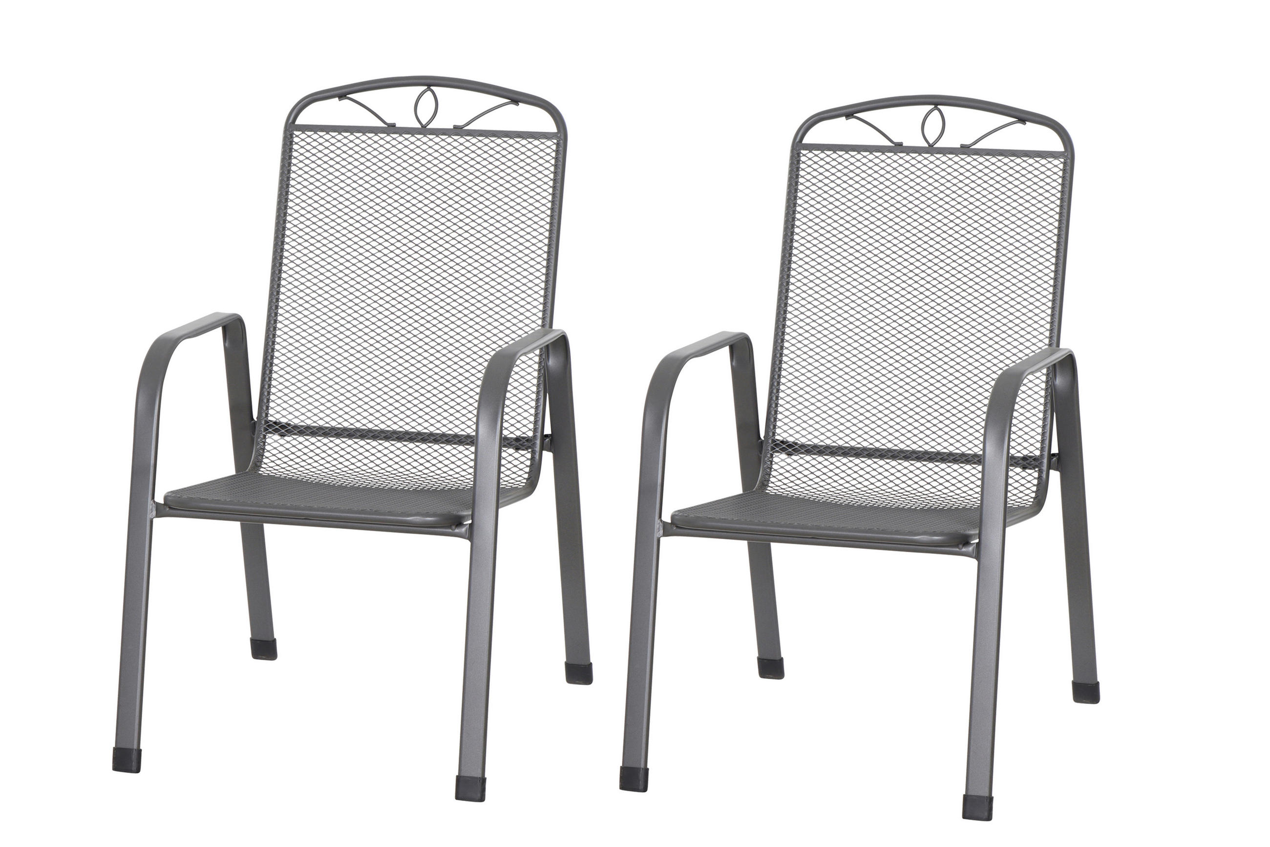 Siena Garden Gartensessel-Set Anthrazit 57x94x75 cm