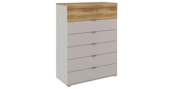 KOMMODE 90/122,9/46,5 cm  - Eichefarben/Hellgrau, MODERN, Holz/Holzwerkstoff (90/122,9/46,5cm) - Xora