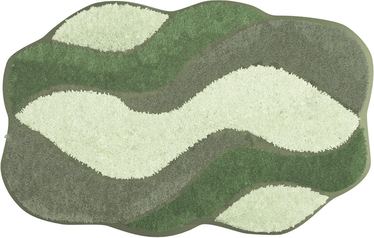 BADTEPPICH Carmen Grün 70/120 cm  - Grün, Basics, Kunststoff/Textil (70/120cm) - Grund