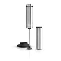 MILCHSCHÄUMER   - Edelstahlfarben, Design, Kunststoff/Metall (3/21cm) - AdHoc