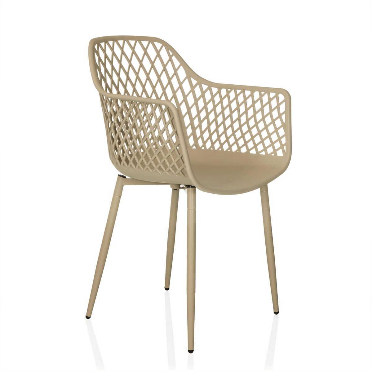 GARTENSTUHL Beige  - Beige, MODERN, Kunststoff/Metall (56/81/50cm) - MID.YOU