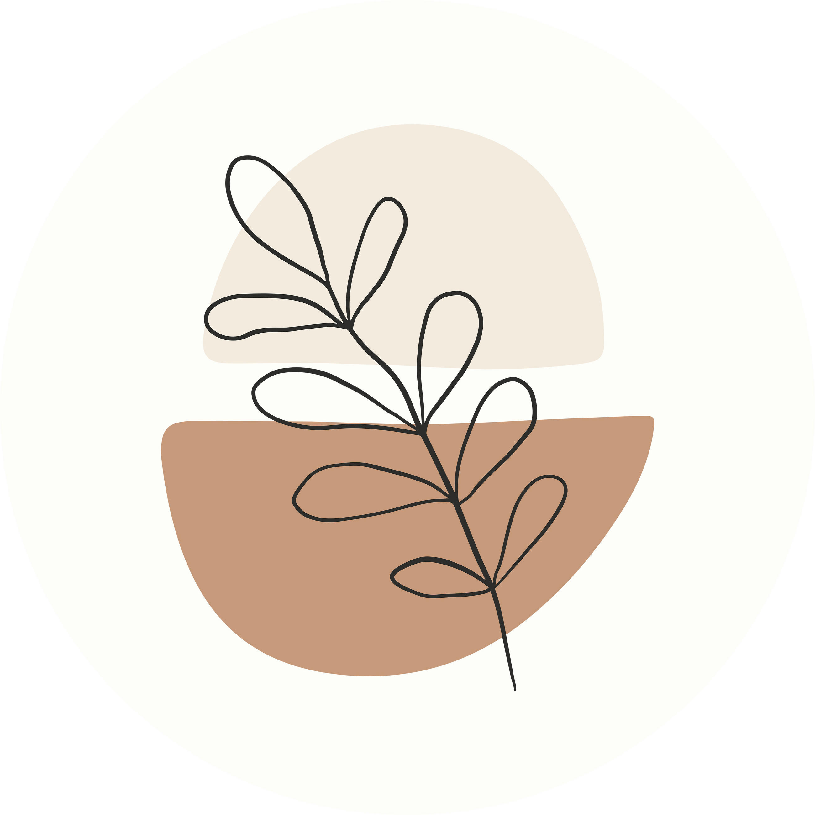 METALLBILD  - Weiß Hochglanz/Beige, Basics, Metall (60/0,3cm)