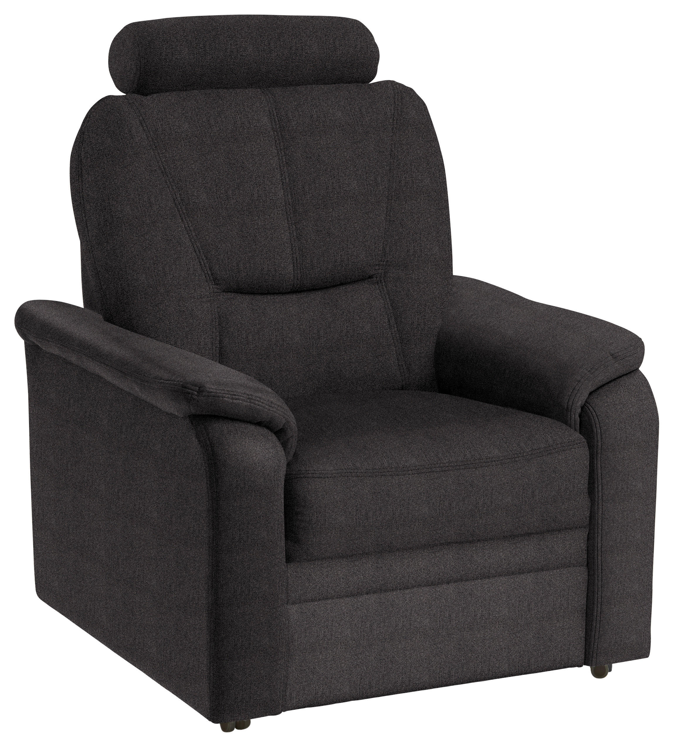 FERNSEHSESSEL in Chenille Graubraun  - Graubraun/Schwarz, KONVENTIONELL, Kunststoff/Textil (90/96/89cm) - Beldomo Comfort
