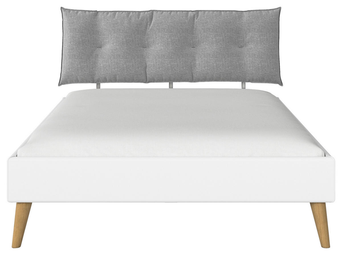 BETT 160/200 cm  in Weiß  - Wildeiche/Weiß, Design, Holz/Holzwerkstoff (160/200cm) - Carryhome