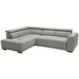 ECKSOFA in Chenille Alabasterfarben  205/284 cm  - Alabasterfarben/Schwarz, Design, Kunststoff/Textil (205/284cm) - Xora