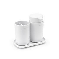 Handfatsset plast  - vit, Basics, plast (16,8/14,9/9,7cm) - Brabantia