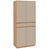 GARDEROBENSCHRANK  in 86/193/37 cm  - Sandfarben/Eiche Bianco, Basics, Holz/Holzwerkstoff (86/193/37cm)