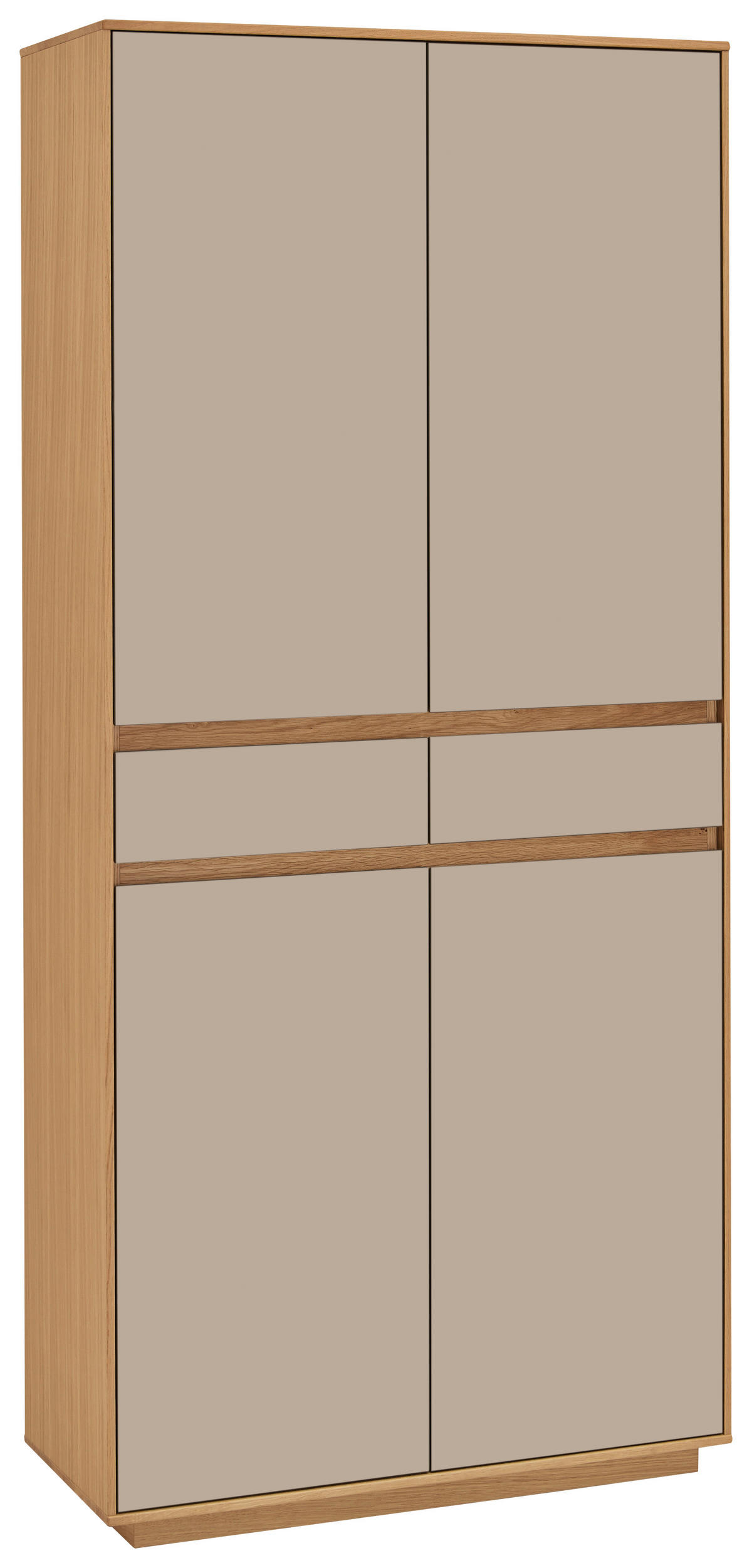 GARDEROBENSCHRANK  in 86/193/37 cm  - Sandfarben/Eiche Bianco, Basics, Holz/Holzwerkstoff (86/193/37cm)