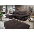 ECKSOFA  in Mikrofaser Braun  198/290 cm  - Schwarz/Braun, Design, Textil/Metall (198/290cm) - Xora