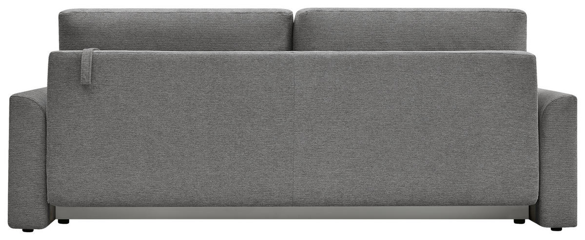 SCHLAFSOFA KIMMY Struktur Grau  inkl. Zierkissen, Rückenkissen, Bettkasten  - Schwarz/Grau, Design, Kunststoff/Textil (234/90/103cm) - P & B