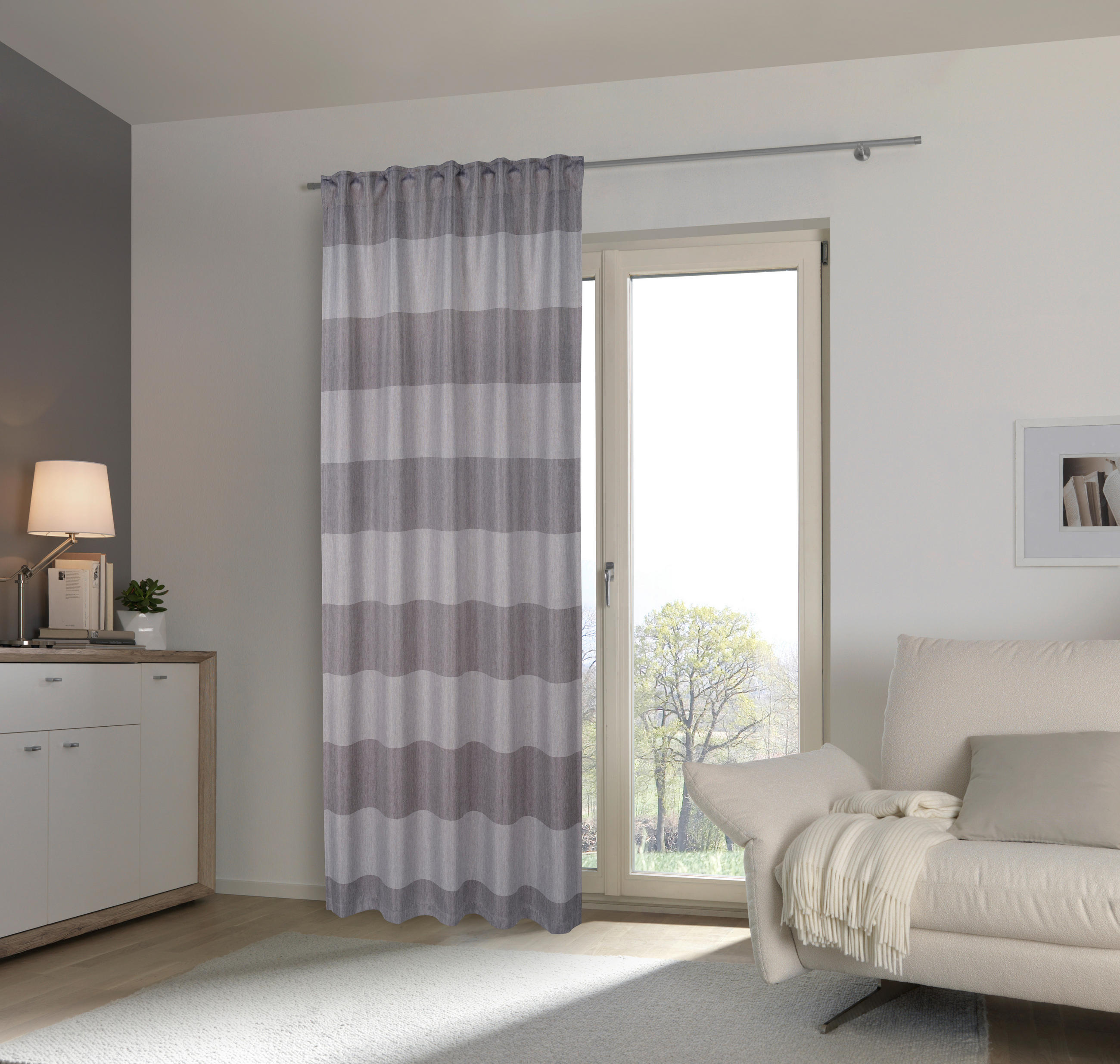TERMOIZOLAČNÍ ZÁVĚS, zatemnění, 140/245 cm - šedohnědá, Basics, textil (140/245cm) - Esposa