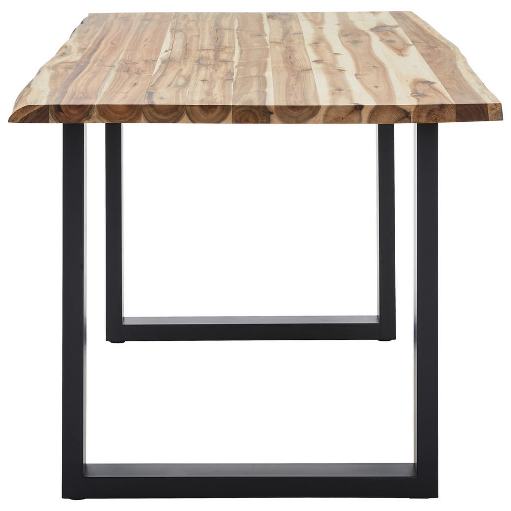 Thumbnail - Mid.you Esstisch, Akazie, Holz, Metall, Akazie, vollmassiv, rechteckig, U-Form, 90x76x180 cm, Fsc, Esszimmer, Tische, Es...