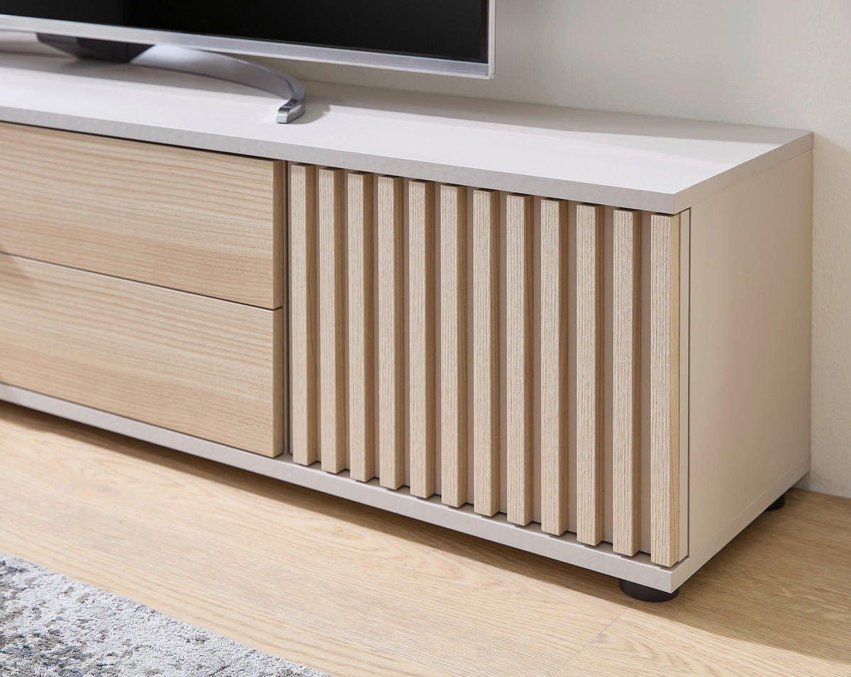LOWBOARD  in 180/30/30 cm  - Kaschmir/Eichefarben, Design, Holzwerkstoff/Kunststoff (180/30/30cm) - Boxxx