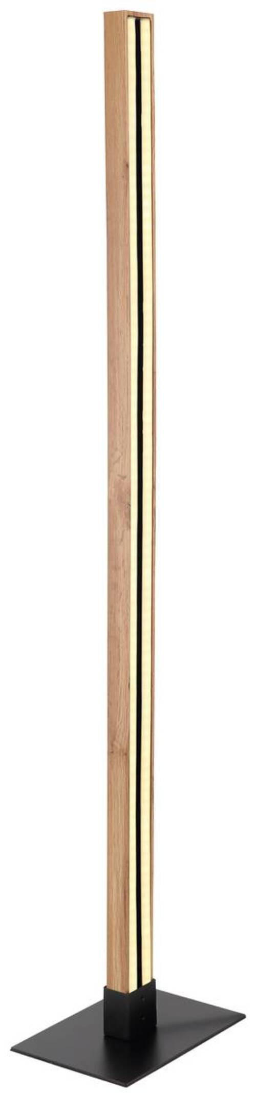 LED-STEHLEUCHTE 25/18/123 cm    - Opal/Schwarz, Natur, Kunststoff/Metall (25/18/123cm) - Globo