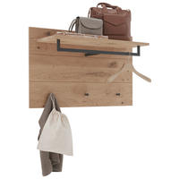 GARDEROBENPANEEL 99/61/33 cm  - Eichefarben/Graphitfarben, Natur, Holz/Metall (99/61/33cm) - Valdera