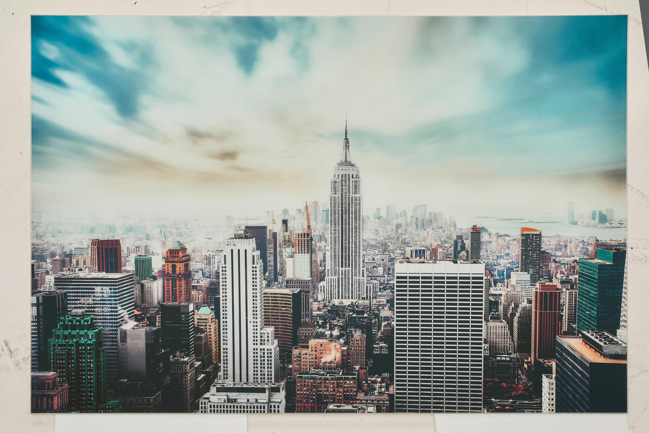 GLASBILD Städte 120/80 cm  - Blaugrau, Basics (120/80cm) - Monee