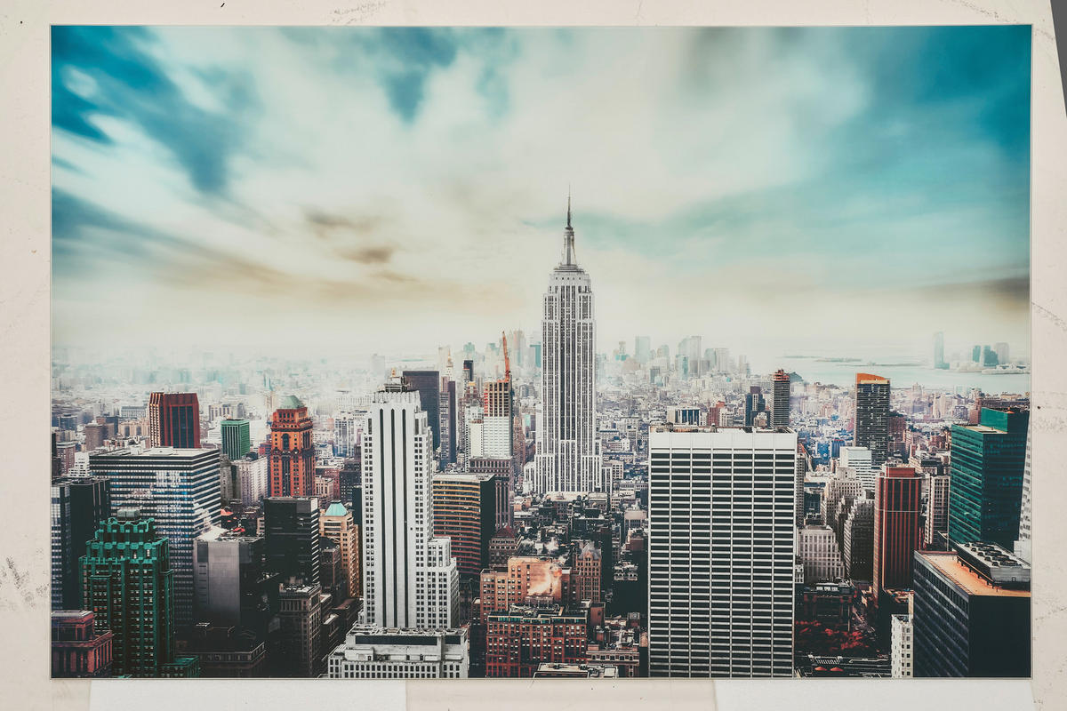 GLASBILD Städte 120/80 cm  - Blaugrau, Basics (120/80cm) - Monee