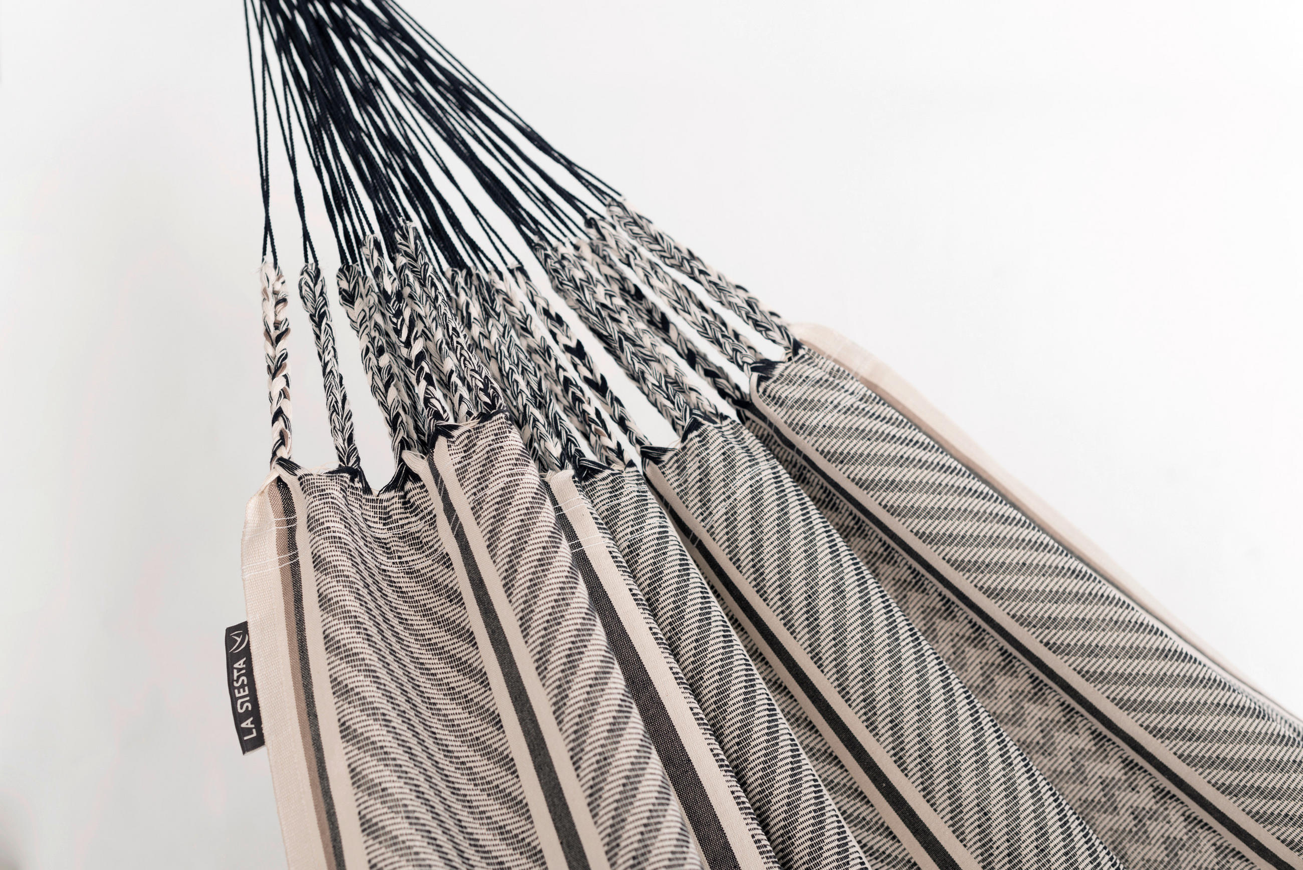 HÄNGEMATTE kingsize org.cotton  - Dunkelgrau/Hellgrau, KONVENTIONELL, Textil (180/400cm) - La Siesta