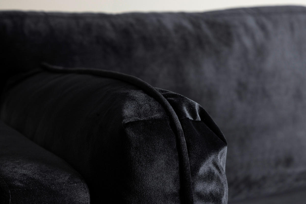 FÅTÖLJ i metall, textil svart, ljusbrun  - ljusbrun/svart, Design, metall/textil (110/84/86cm) - Livetastic