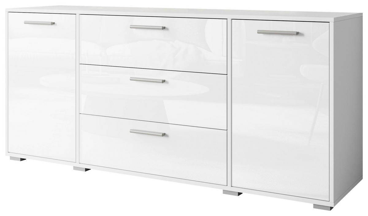 SIDEBOARD 150/68/40 cm  in Weiss, Weiss Hochglanz  - Weiss Hochglanz/Weiss, Basics, Holzwerkstoff/Kunststoff (150/68/40cm) - P & B