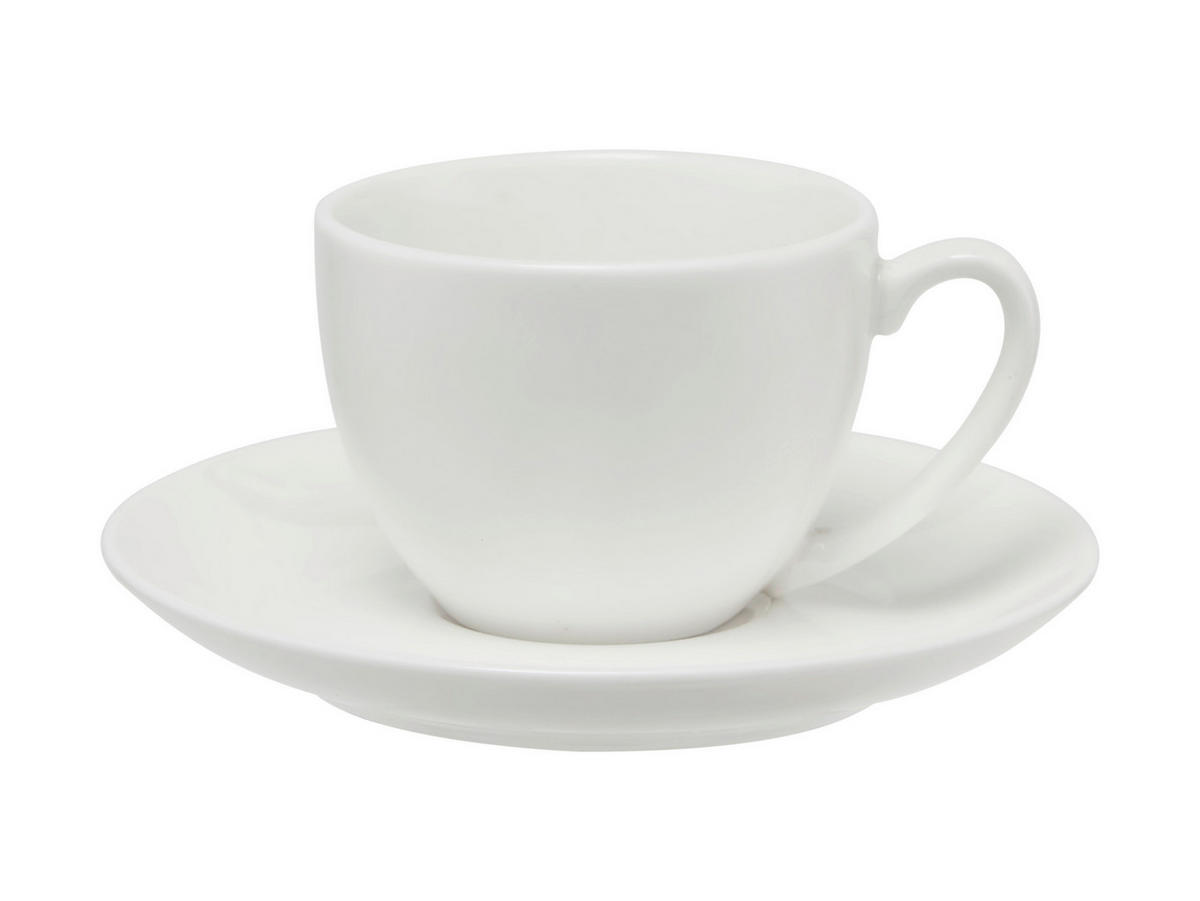 ŠÁLKA NA ESPRESSO S TANIERIKO  - biela, Basics, keramika (11.6/5.5/11.6cm) - Maxwell & Williams