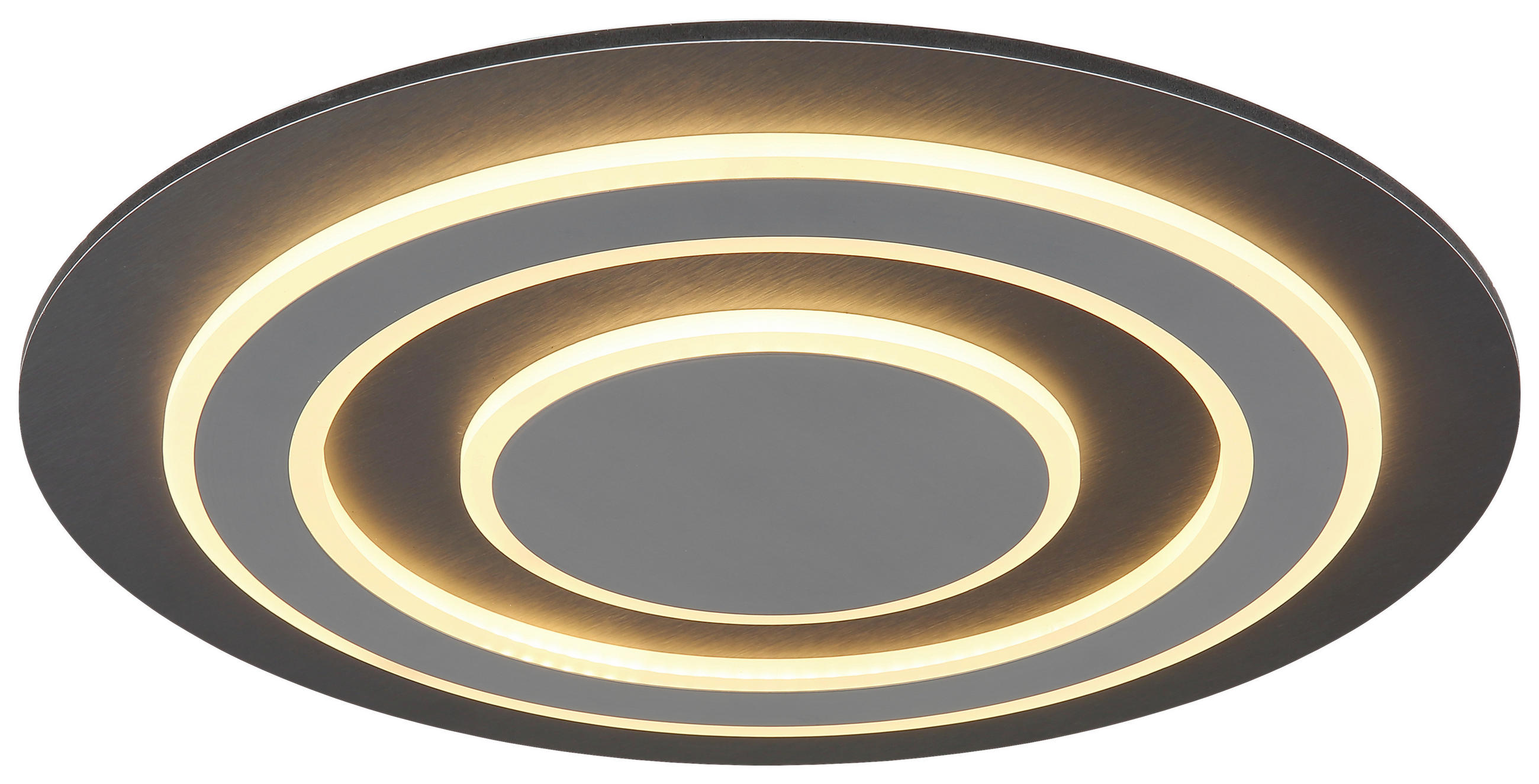 DECKENLEUCHTE 40 W  48/5,2 cm    - Anthrazit/Opal, Design, Kunststoff/Metall (48/5,2cm) - Novel