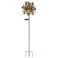 SOLÁRNÍ SVÍTIDLO 32/17,5/124 cm - rezavá/čiré, Design, kov/sklo (32/17,5/124cm) - Globo