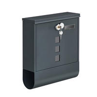 BRIEFKASTEN Dunkelgrau  - Dunkelgrau, Basics, Kunststoff/Metall (30.8/33.8/10cm)