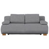 BOXSPRINGSOFA in Webstoff Hellgrau  - Hellgrau/Naturfarben, MODERN, Holz/Textil (205/93/108cm) - Venda