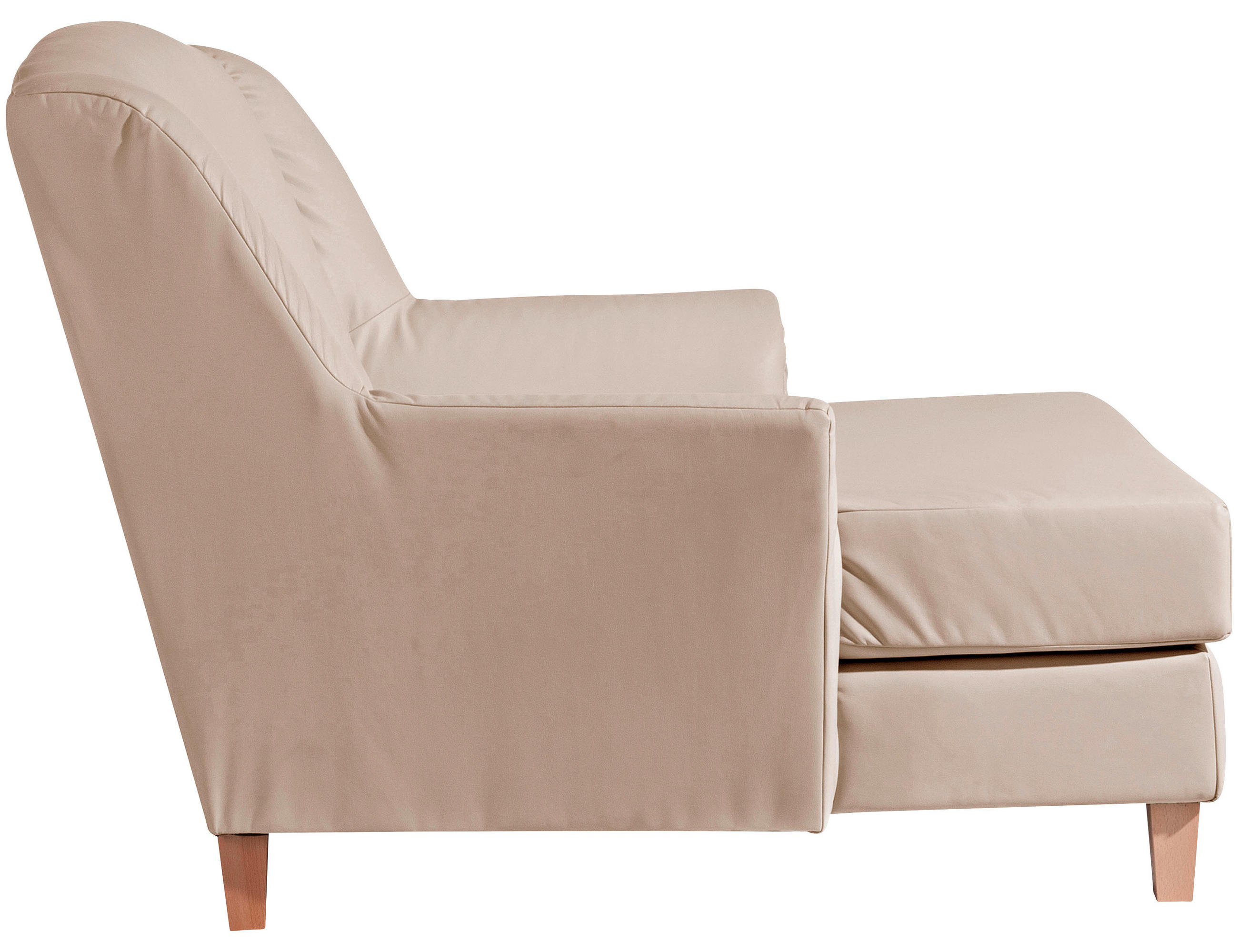 XXL-SESSEL in Lederlook Beige  - Beige/Naturfarben, Modern, Holz/Holzwerkstoff (136/107/142cm) - Max Winzer