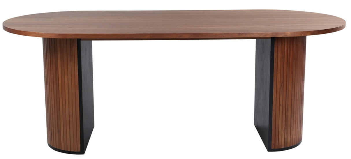 MATBORD i trä, träbaserade material 200/90/75 cm   - svart/naturfärgad, Design, trä/träbaserade material (200/90/75cm) - Best Price