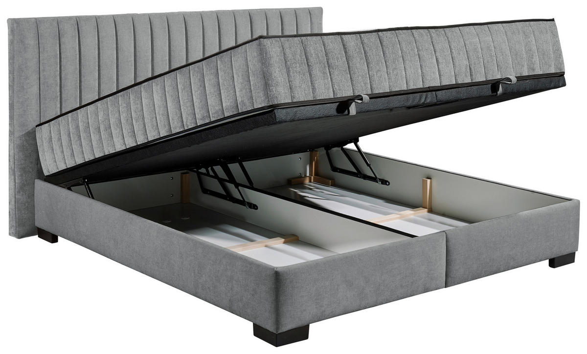 LIT COFFRE 180/200 cm  in Anthrazit  - noir/anthracite, Modern, textile/matière synthétique (180/200cm) - MID.YOU