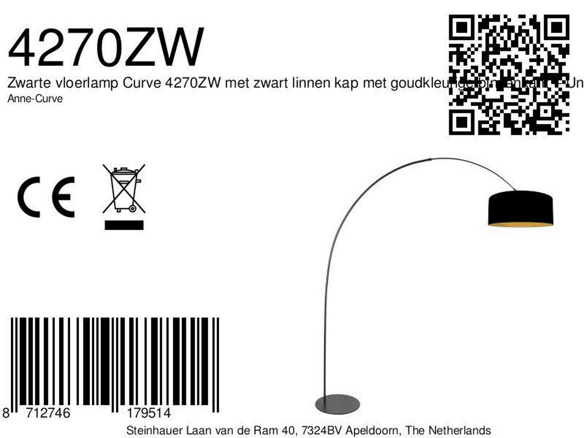 STEHLEUCHTE - Schwarz, Trend, Textil/Metall (50/240/230cm)