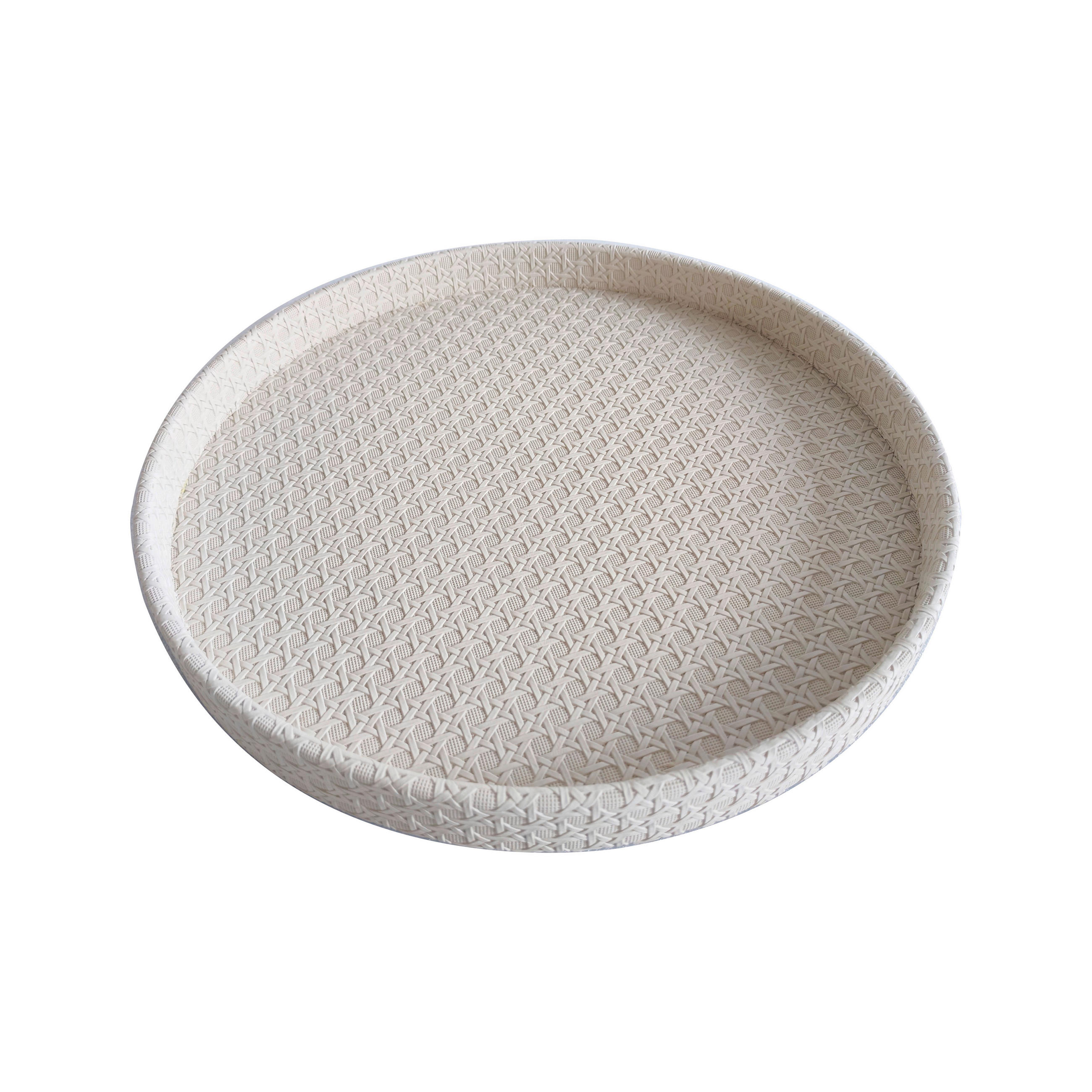 POSLUŽAVNIK DEKORATIVNI  - krem, Design, drvni materijal/koža (36,5/3,5cm) - Ambia Home