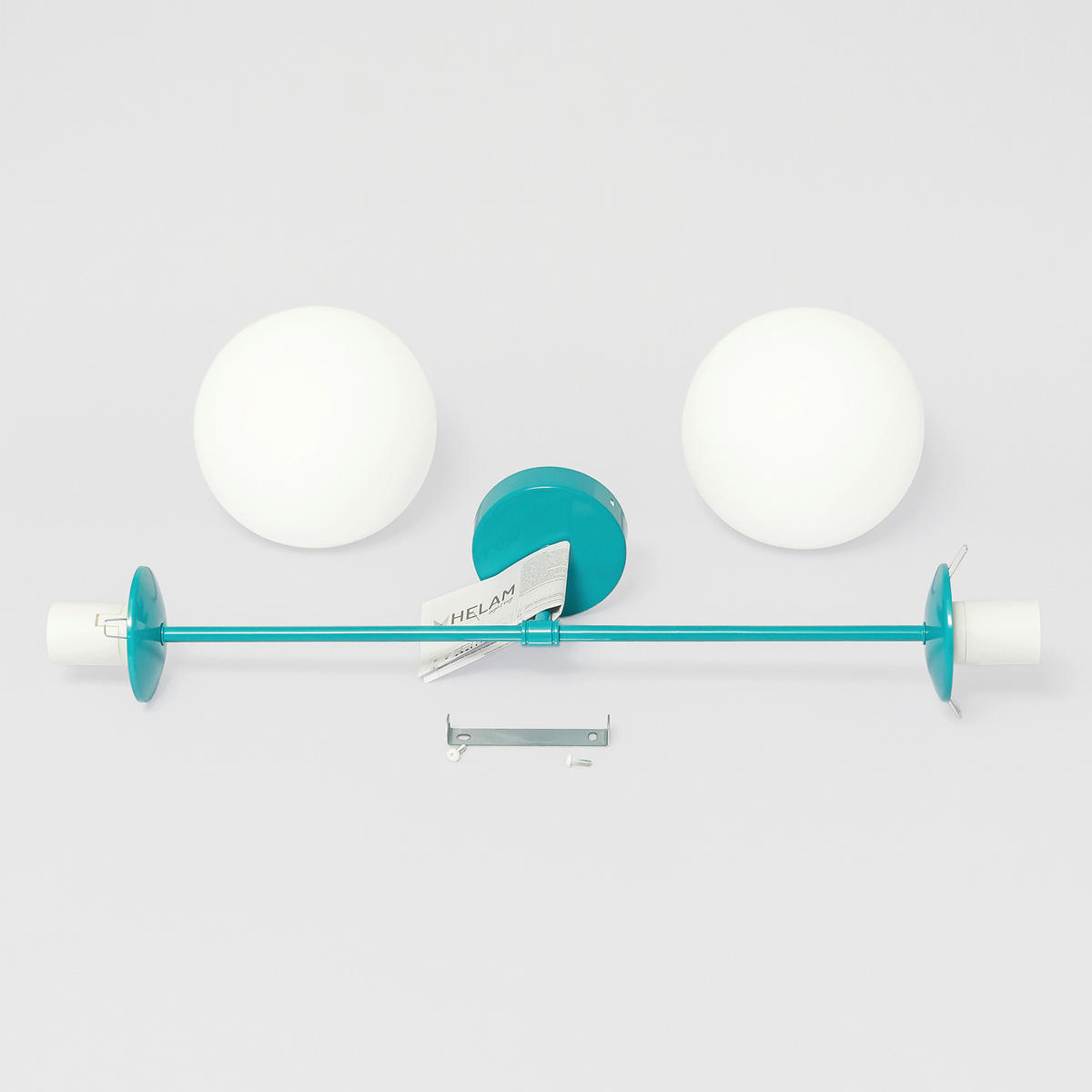 KINDERDECKENLEUCHTE 76/76/21 cm   - Türkis, KONVENTIONELL, Glas/Metall (76/76/21cm)