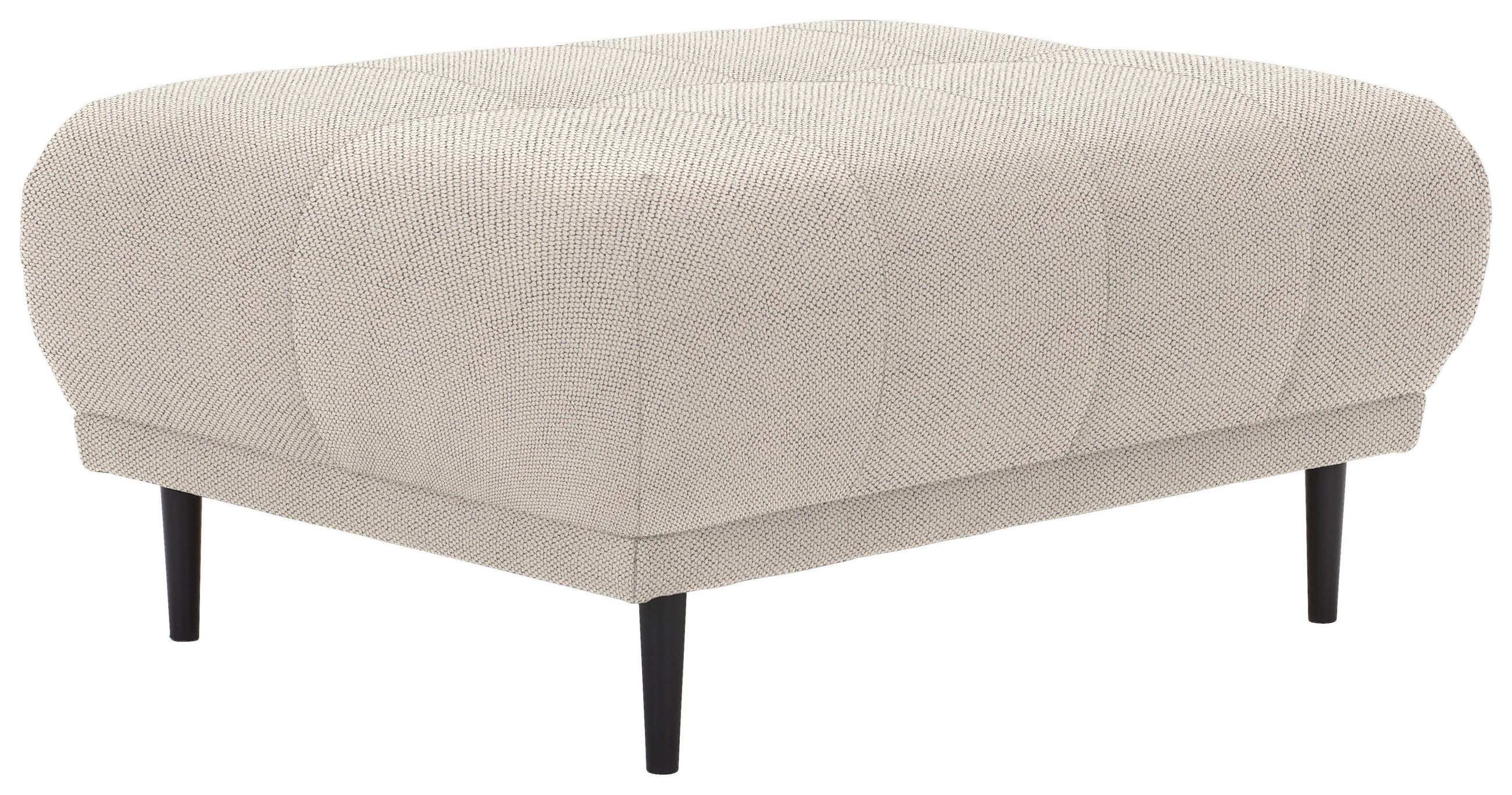 HOCKER in Textil Beige  - Beige/Schwarz, Design, Holz/Textil (93/45/77cm) - Stylife
