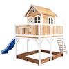 SPIELTURM 377/291/255 cm  - Blau/Braun, KONVENTIONELL, Holz (377/291/255cm) - Ambia Garden