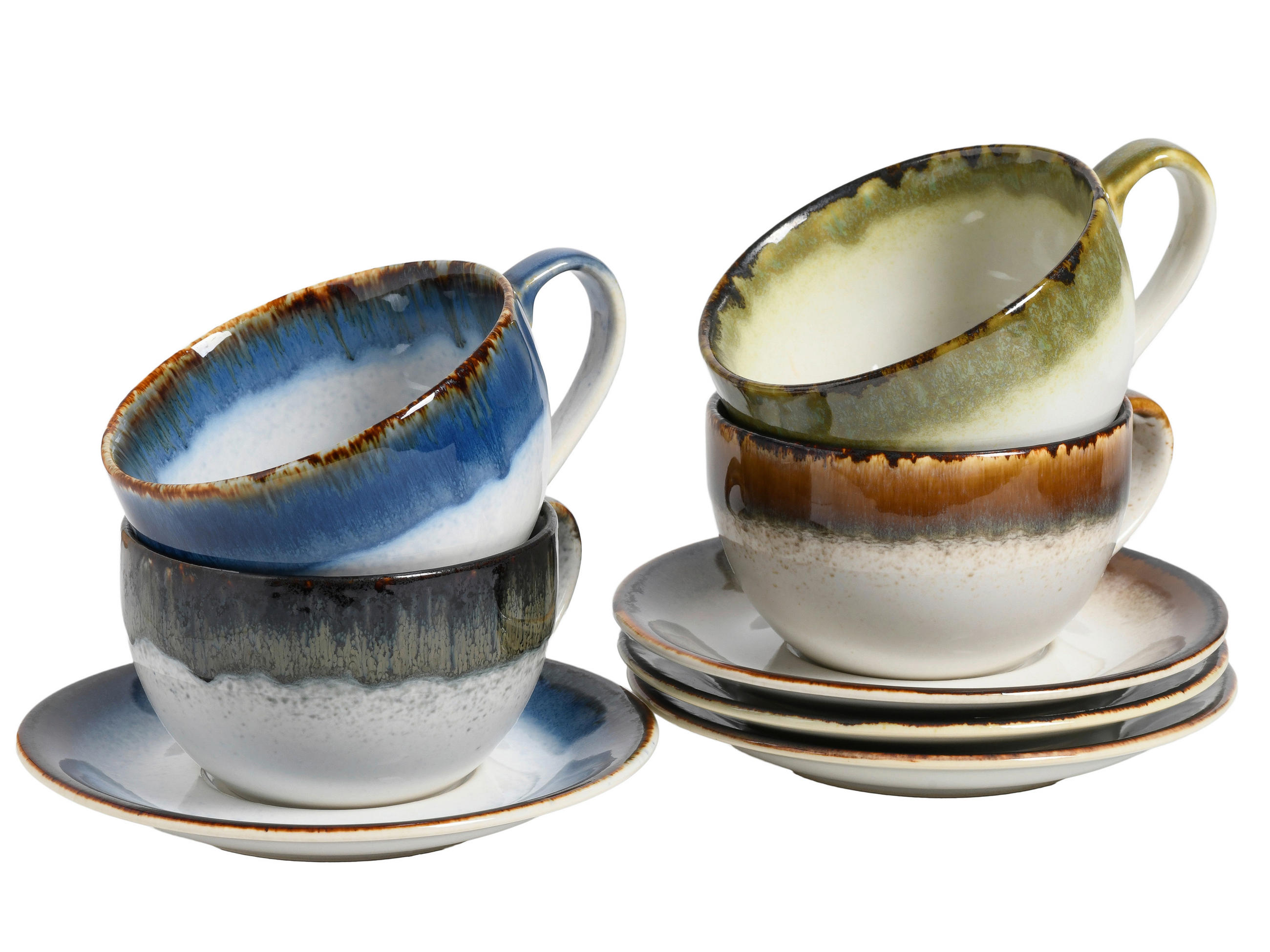 TASSENSET Cascade 8-teilig  - Multicolor, Basics, Keramik (30/30/30cm) - Creatable