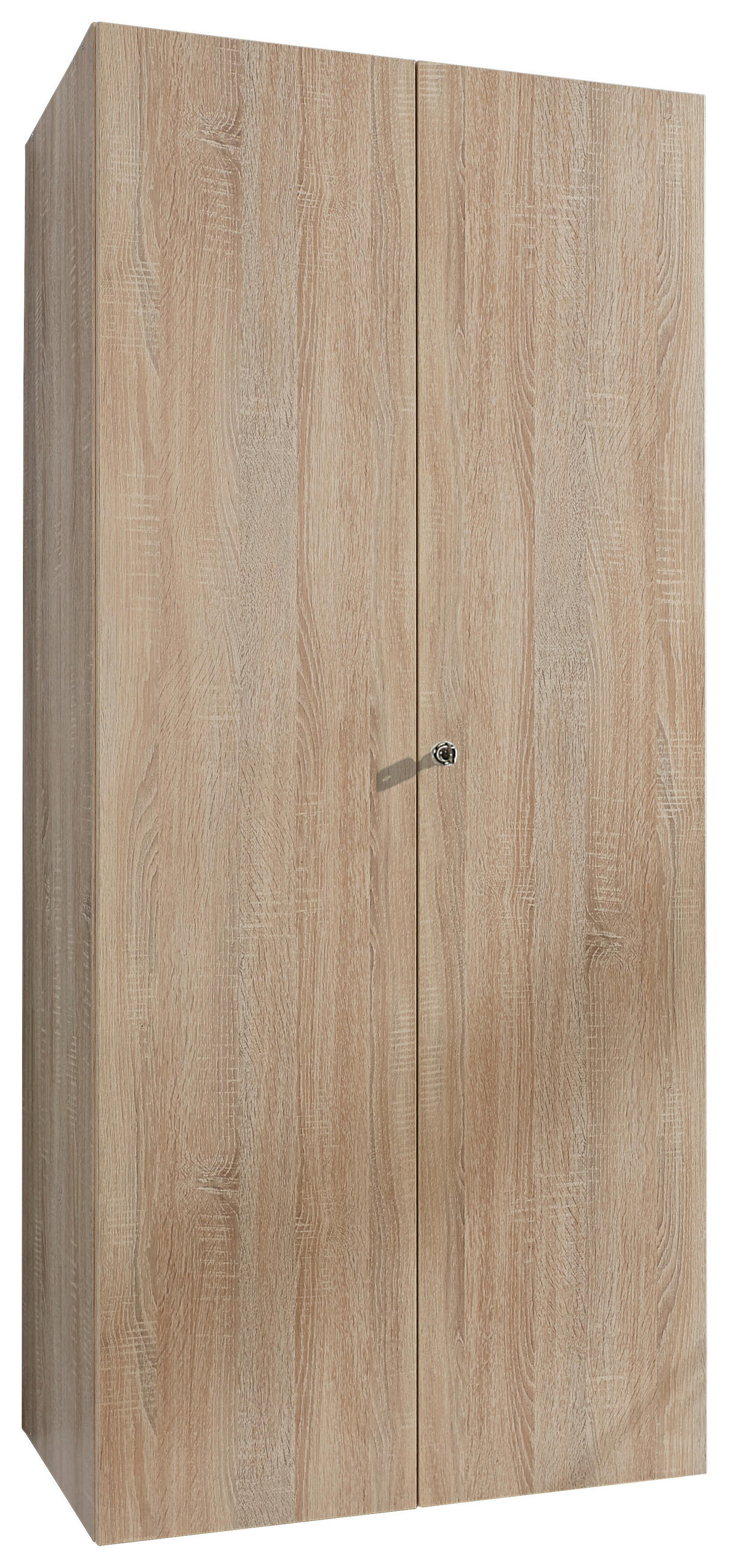 VEČNAMENSKA OMARA, barve hrasta - barve hrasta/barve aluminija, Konvencionalno, umetna masa/leseni material (80/185/54cm) - Xora